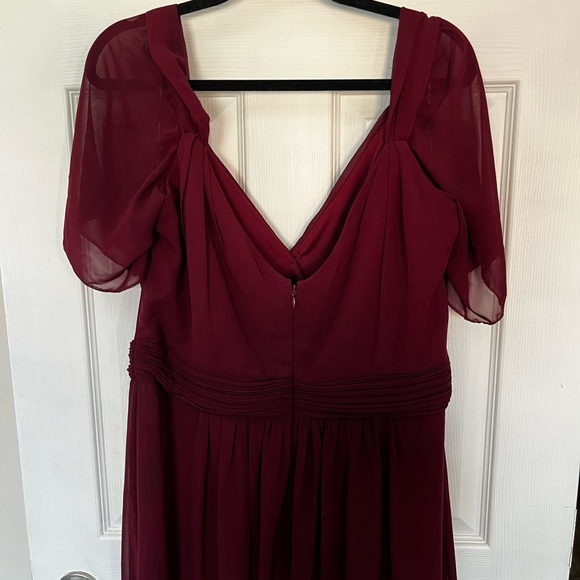 Levkoff Burgundy Bridesmaid Dress - Picture 2 of 6